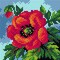 Needlepoint canvas for halfstitch without yarn Poppy 2755D - Printed Tapestry Canvas